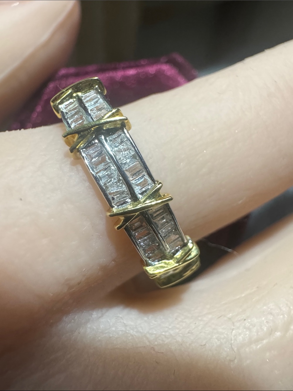 Promise Baguette Band Ring - Clear Stones